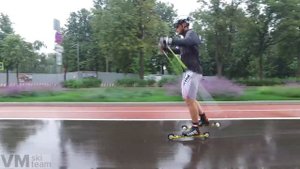 лыжероллеры, коньковый одновременный одношажный ход