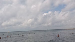 Анапа. Пляж в обед Высокий Берег. 23 августа 2025. 13.00