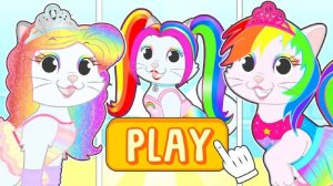 🍿 ПИТОМЦЫ -МАЛЫШИ Мультик💄🌈 Подборка радужного нового образа котенка Киры в стиле Май литтл ПОНИ