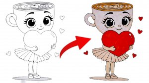 Как нарисовать балерину Капучино/раскраска