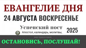 24 августа воскресенье Евангелие дня 2025 с толкованием #евангелие