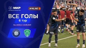 Все голы 22.08.2025 | 6 тур Мир РПЛ 2025/26