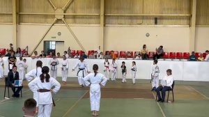 Первый раз делаем командное Ката. #ката #каратэ #девочки #спорт