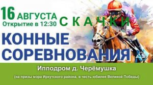 С К А Ч К И - Конные соревнования - Ипподром д. Черёмушка (16. 8. 2025)