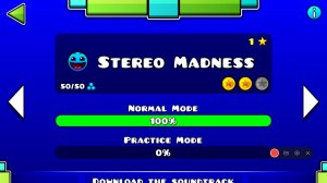 Прошёл первый уровень geometry dash