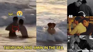 Чимин поправил шорты Тэхена и пытался вызвать у Ви😭 реакцию😂