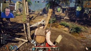 ASKA#3. ХИЖИНА РЕМЕСЛЕННИКА!! ПЕРВАЯ РЫБАЛКА! СРАЖЕНИЕ С НЕКРОМАНТОМ!!