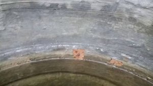 Покраска бочки цементом - что получилось