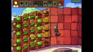 Прохождение Plants vs Zombies Уровень 5-2 Крыша