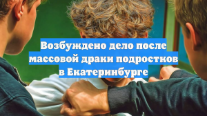Возбуждено дело после массовой драки подростков в Екатеринбурге