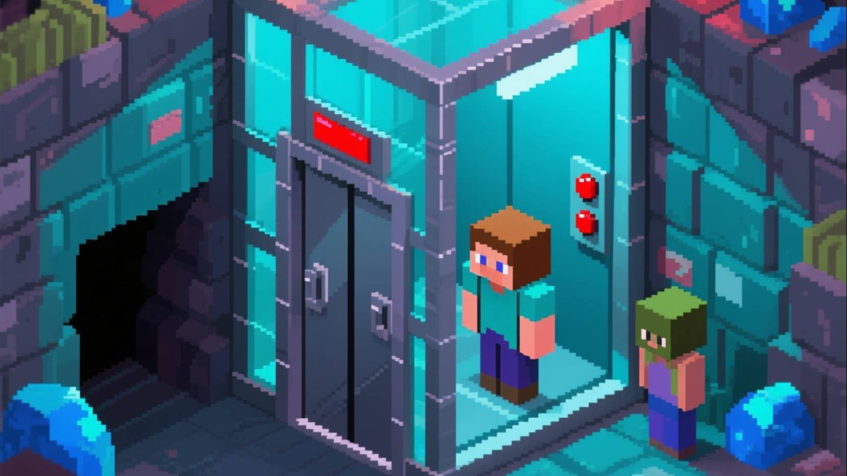 Строю лифт в Minecraft