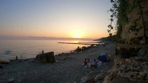 закат на черном море