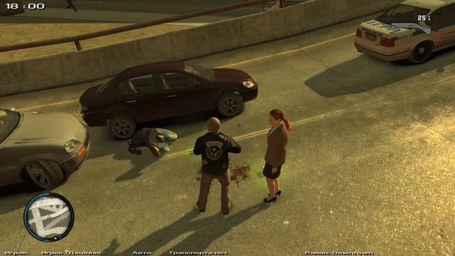 ГТА 4 EFLC Пропащие и обречённые. Драки граждан. Коротенький ролик. Русская озвучка