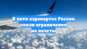 В пяти аэропортах России сняли ограничения на полеты