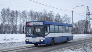 Автобус Mercedes-Benz O405 (А 055 МК 124). Покатушки по Барнаулу на новогоднем автобусе.