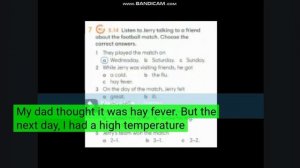 Audio 3.14 Jerry tells about the match