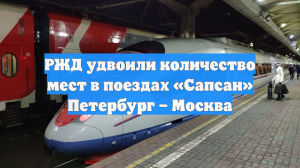 РЖД удвоили количество мест в поездах «Сапсан» Петербург – Москва