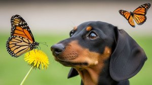 Смешная такса Дина