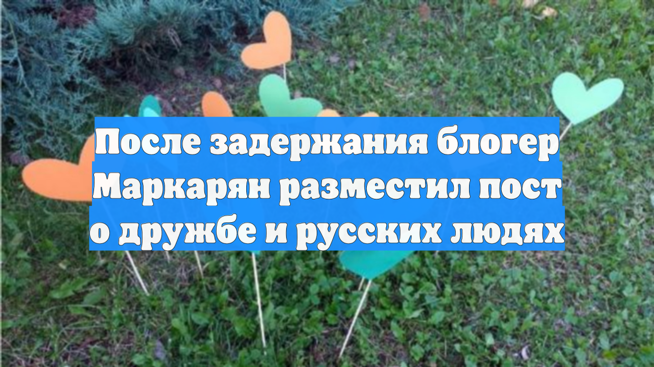 После задержания блогер Маркарян разместил пост о дружбе и русских людях