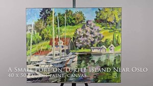 Маленький порт на острове Мальмёйя в Осло