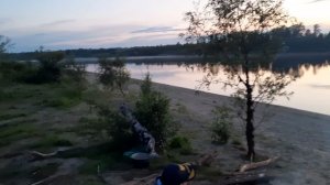 Детская Рыбалка на Иртыше вечером