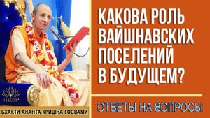 Какова роль Вайшнавских поселений в будущем?