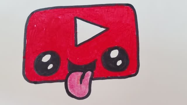 Как нарисовать логотип ютуба - простой рисунок для детей смотреть онлайн