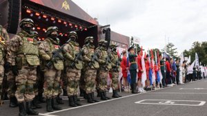 Военно-спортивный фестиваль Росгвардии провели в Москве. Открылся праздник парадом
