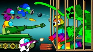 AMONG US ПРОТИВ радужных друзей, КРИПЕР-МУТАНТ.