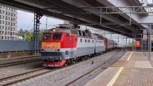 Электровоз ЧС7-109 со скорым поездом №147/148 Москва-Калининград на ст. Кунцево-1