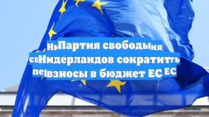 Партия свободы Нидерландов сократит взносы в бюджет ЕС