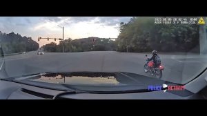 У мужчины закончился бензин, когда он убегал от полицейских на угнанном мотоцикле