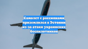 Самолет с россиянами приземлился в Эстонии из-за атаки украинских беспилотников