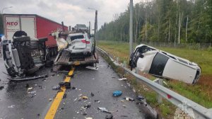 Под Арзамасом в ДТП взорвалась цистерна со сжиженной углекислотой. Один человек погиб.