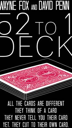 52 к 1  удивительная колода из 52 карт