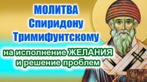 МОЛИТВА Спиридону Тримифунтскому на исполнение ЖЕЛАНИЯ и решение проблем 🕯️Сразу чувствуется помощь