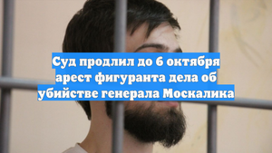 Суд продлил до 6 октября арест фигуранта дела об убийстве генерала Москалика