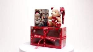 Кружка новогодняя, 330 мл, с мягкой игрушкой, в подарочной упаковке "Артикул 172796"