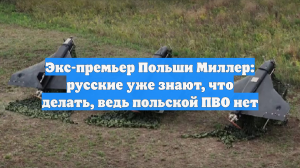 Экс-премьер Польши Миллер: русские уже знают, что делать, ведь польской ПВО нет
