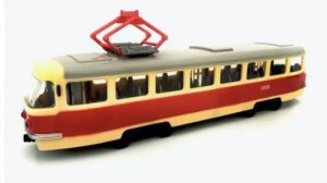 Трамваи  пластмассовые от  Play Smart #транспорт #технопарк #трамвай