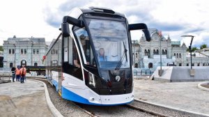 На Трифоновской улице в Москве прошла обкатка восстановленной трамвайной линии