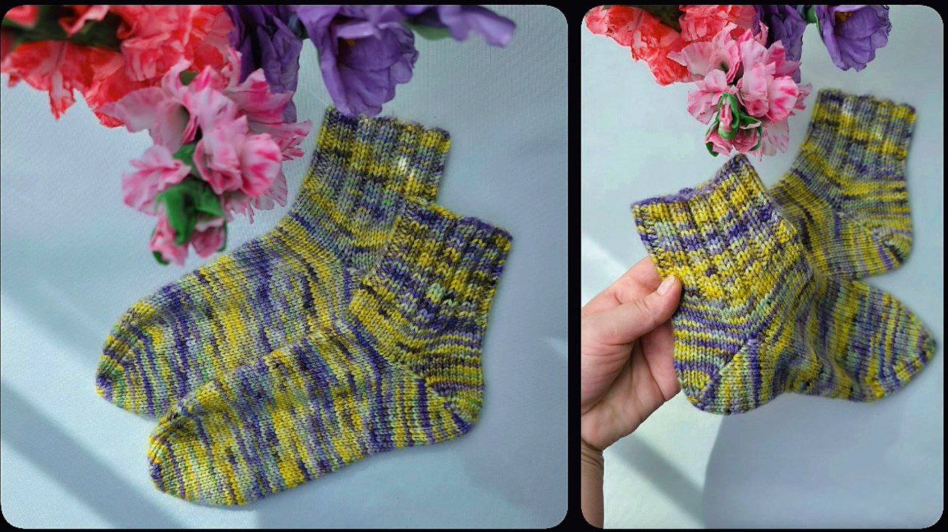 Носки с интересной пяткой! Свяжи обязательно! Подробный мастер-класс для начинающих. Пятка стронг. смотреть онлайн