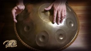KurPan | Handpan E Harmonic Minor 9 | E / A B C D E F G# A |латунированный ПС08
