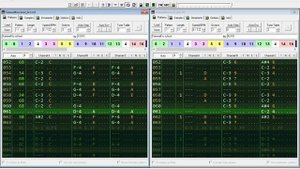Farewell to school by KUVO / Double YM, 6 channel song. Tracker window capture.