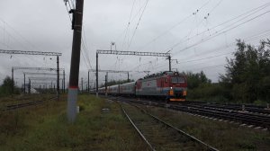 Электровоз ЭП1М-675 со скорым пассажирским поездом №136М Москва - Нижний Новгород
