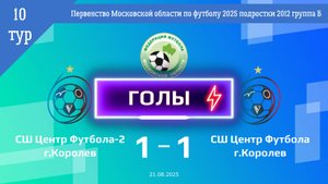 10 тур | СШ Центр Футбола-2 - СШ Центр Футбола (ГОЛЫ) (21.08.2025)