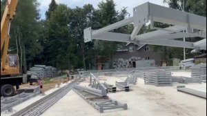 Строительство тентового спортивного манежа 19,5х38 в г. Кострома