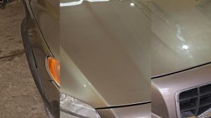 полировка капота после самостоятельной очистки от тополя