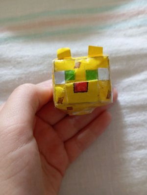 антистресс из бумаги оцелот из Minecraft🐱