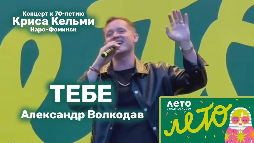 "ТЕБЕ" Александр Волкодав - концерт к 70-летию Криса Кельми - Наро-Фоминск 24.08.2025